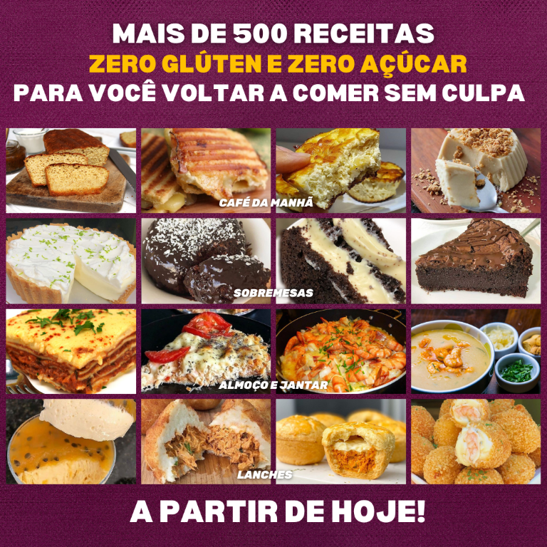 livro digital 500 receitas zero açúcar & glúten